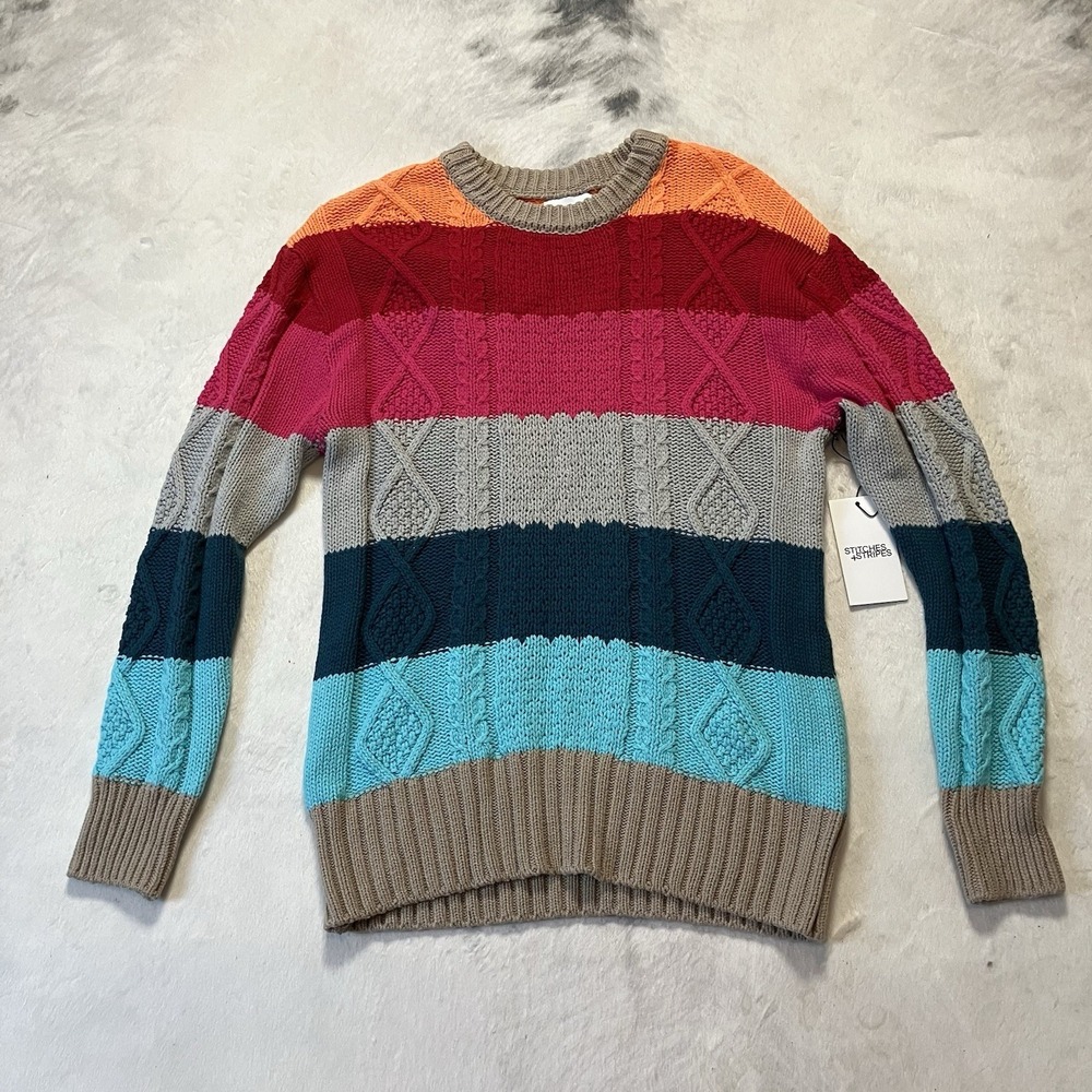 Stitches Stripes Revolve‎ Sweater Womens Size Small Camden Pullover Multicolor